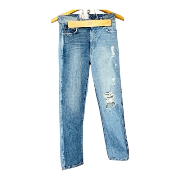 Revice Two Tone Distressed Cropped Jeans Size 25 - Picture 2 of 7